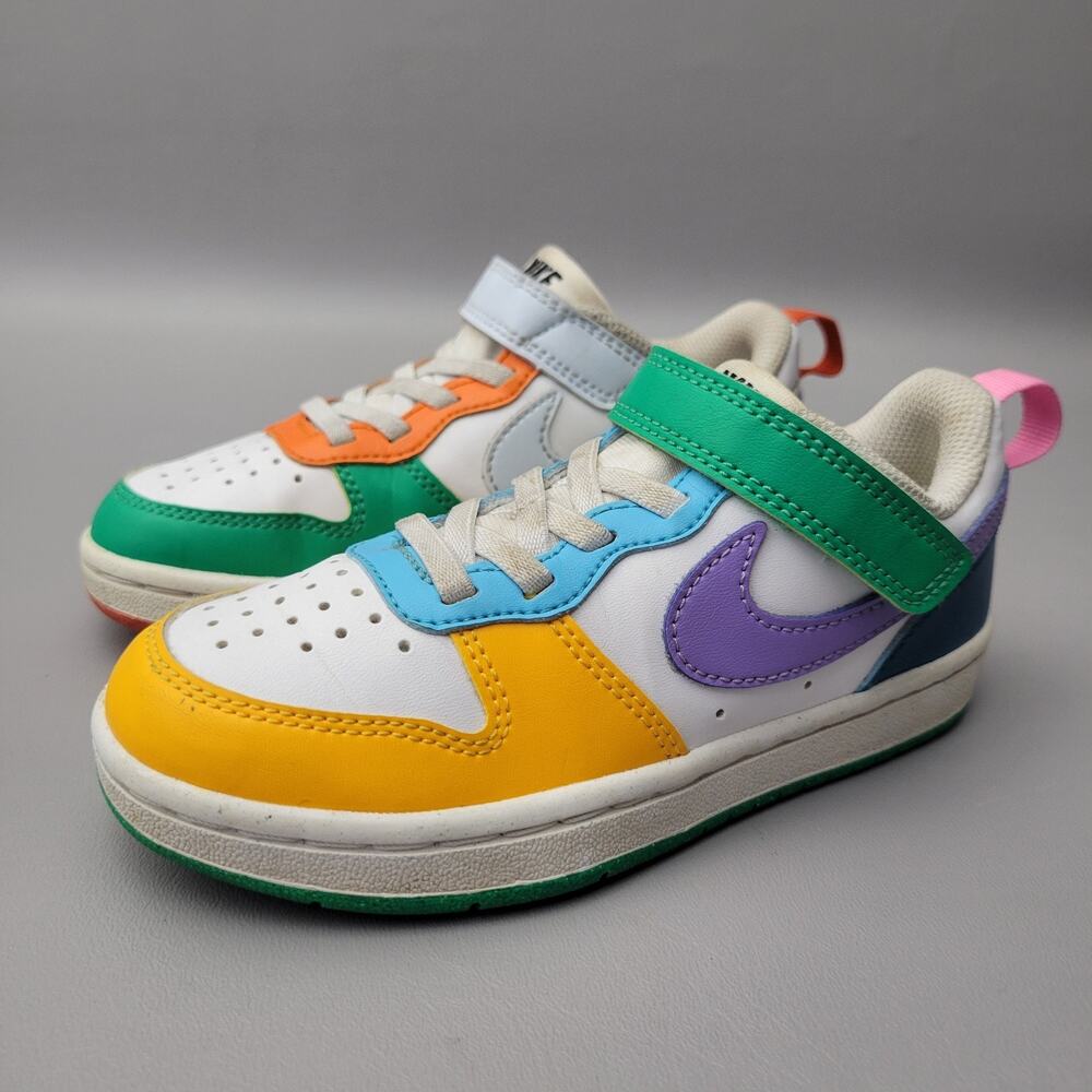 Nike Court Borough Low Crayola Kids Shoes Size 11.5 TD (FQ8378-902) Colorful